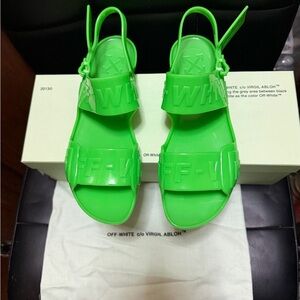 Off-White Women's Jelly Green Sandals